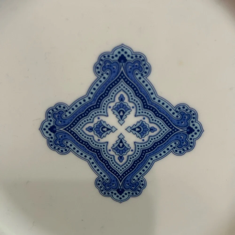 Vera Bradley Blue and White Ceramic Dinner Plate - Picture 3 of 7